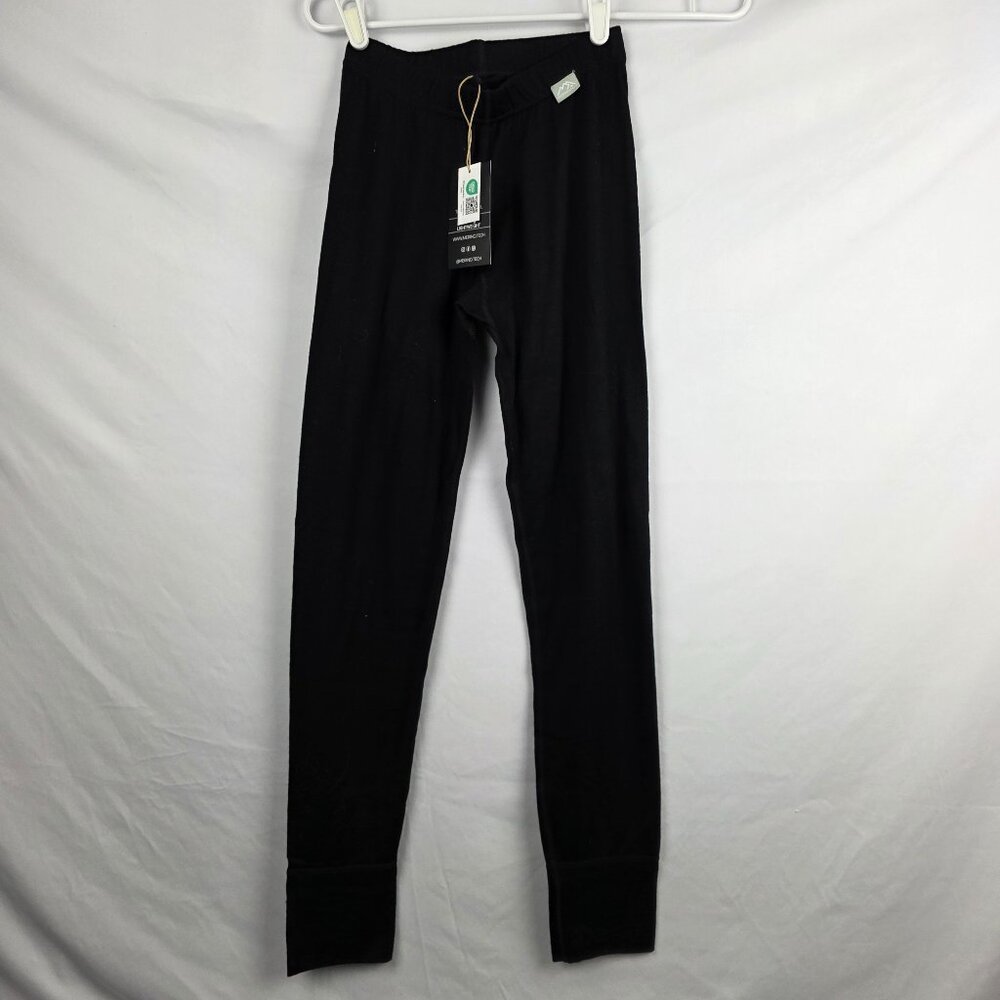 NWT Merino Tech Black Lightweight 100% Super Fine Merino Base Layer Pants Women